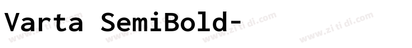 Varta SemiBold字体转换